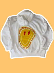 Smile, You're on Camera white Hoodie